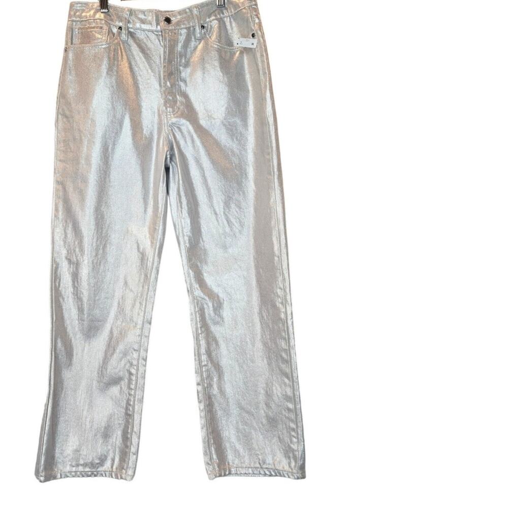Rebecca Minkoff Silver Jeans Cropped Straight Leg Sz 10 NWOT